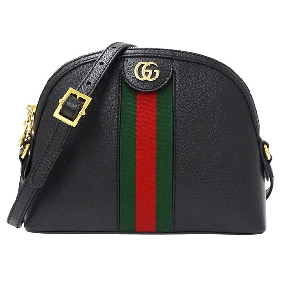 GUCCI Handbags - GUCCI Women's Shoulder Bag Shelly GG Marmont Leather Black 499621